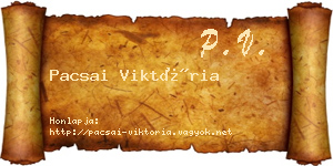 Pacsai Viktória névjegykártya